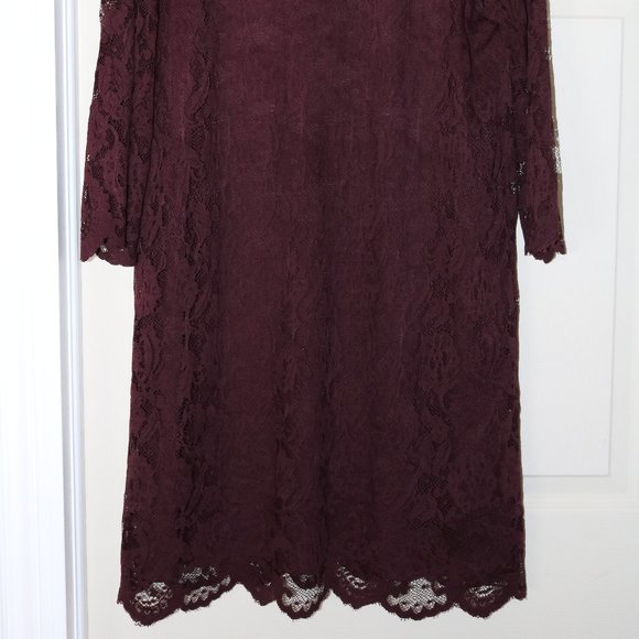 Maroon Lace Dress - Picture 2 of 5